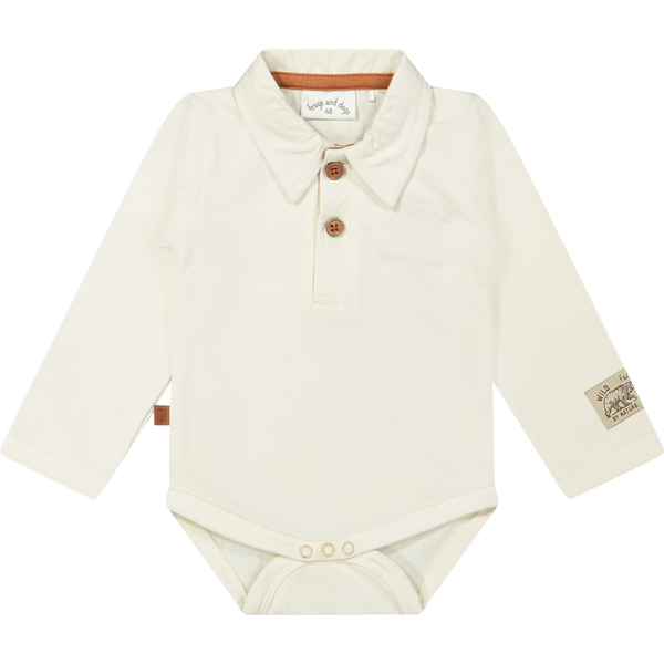 Friends in the Woods Polo Romper - Frogs & Dogs