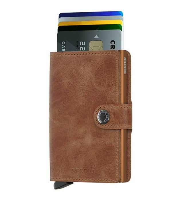 Miniwallet Vintage Cognac-Rust