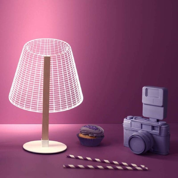 Optical illusion lamp 2D/3D