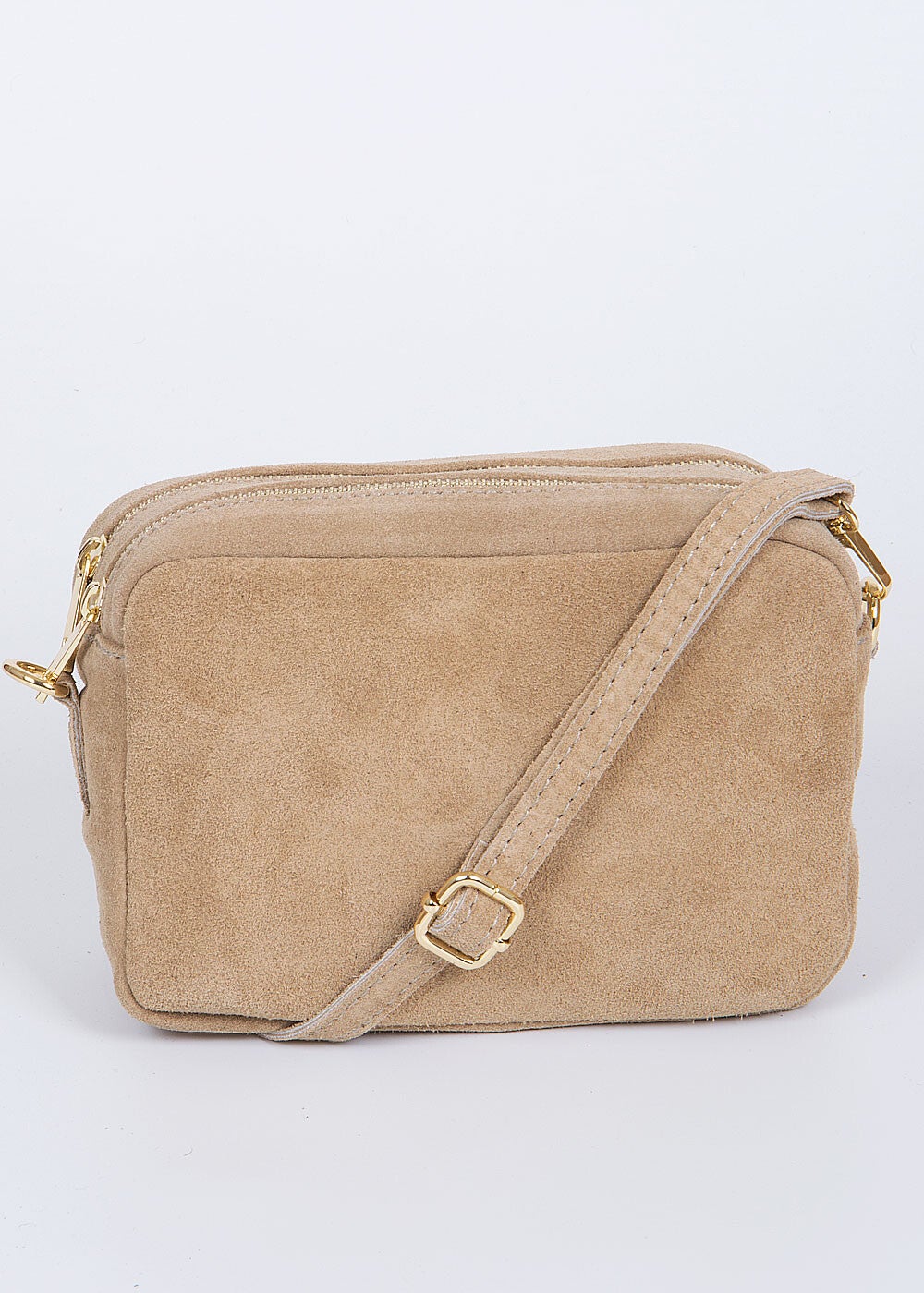 Suède Crossbody "Sabbia" – Licht, zacht en stijlvol