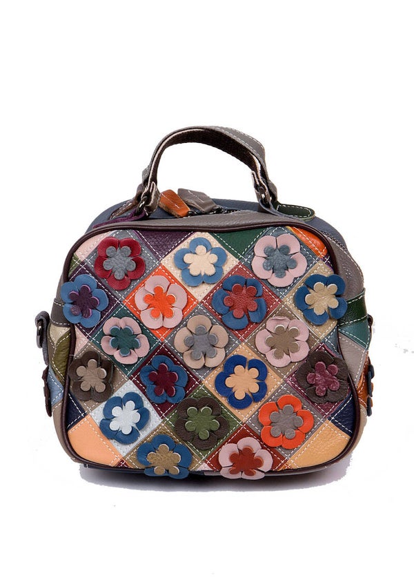 Sant Carles – Kleine Patchwork Ibiza Tas van Italiaans Leer