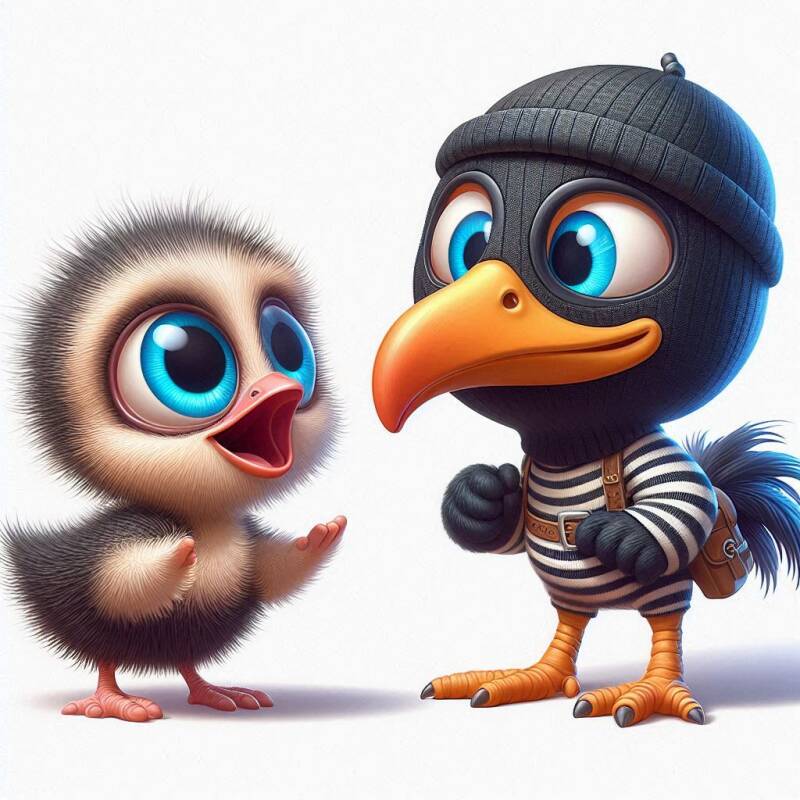 Oscar met een boef met masker