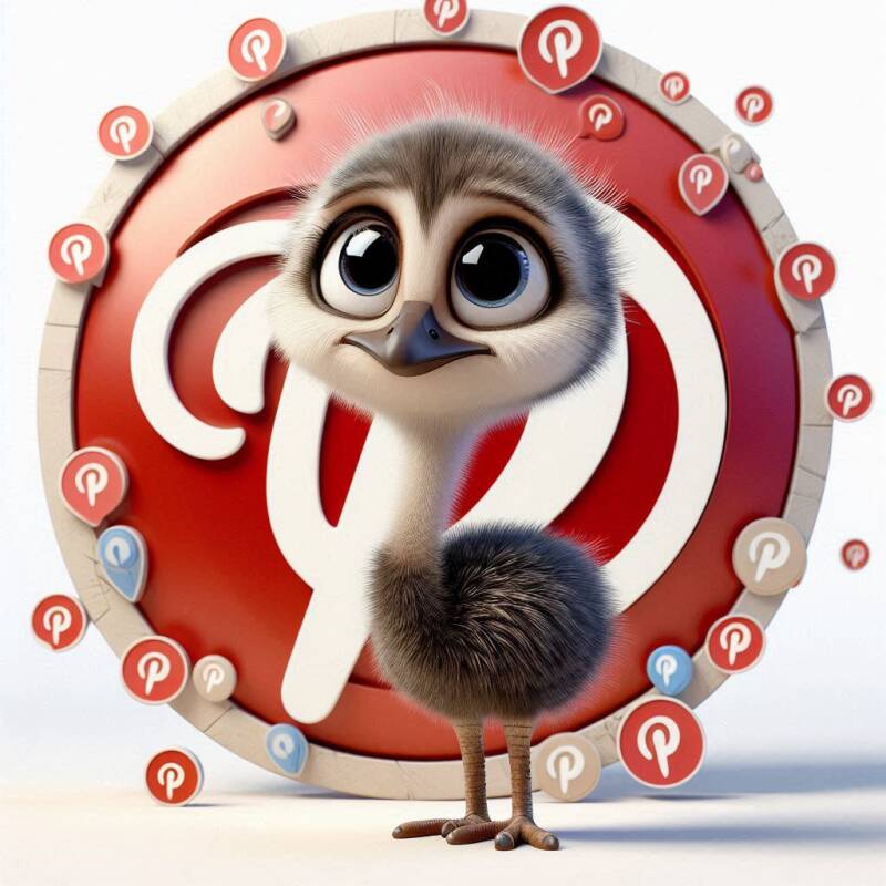 Oscar met het pinterest logo