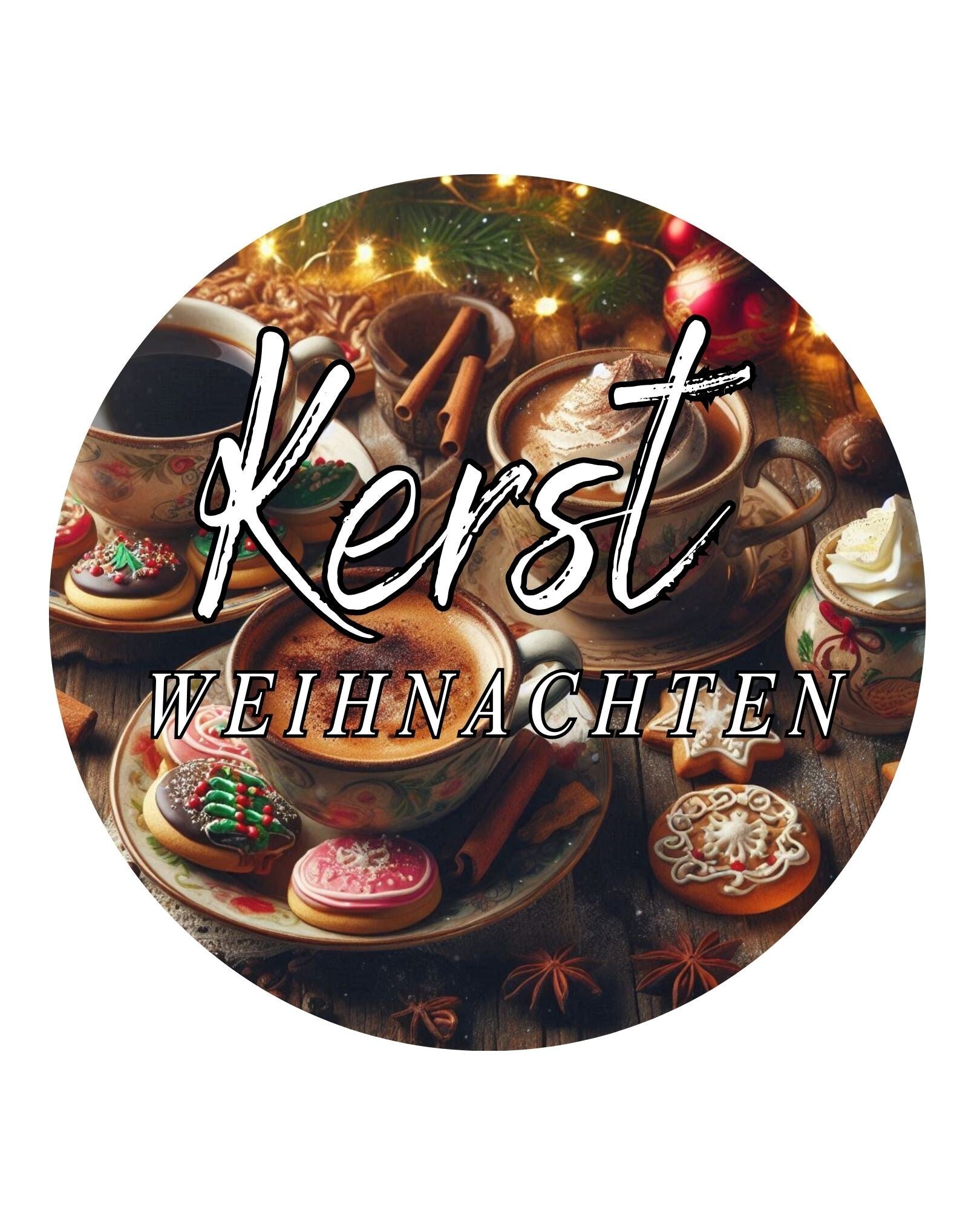 kerst koffie thee met de tekst kerst