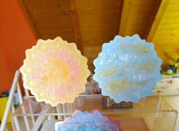 Untersetzer Mandala Blumenrand
