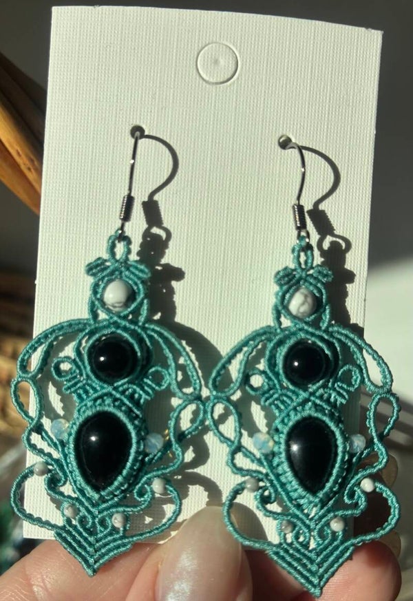Macramé øreringe