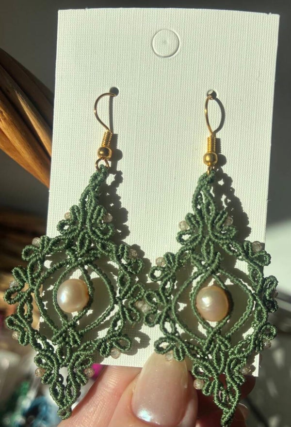 Macramé øreringe