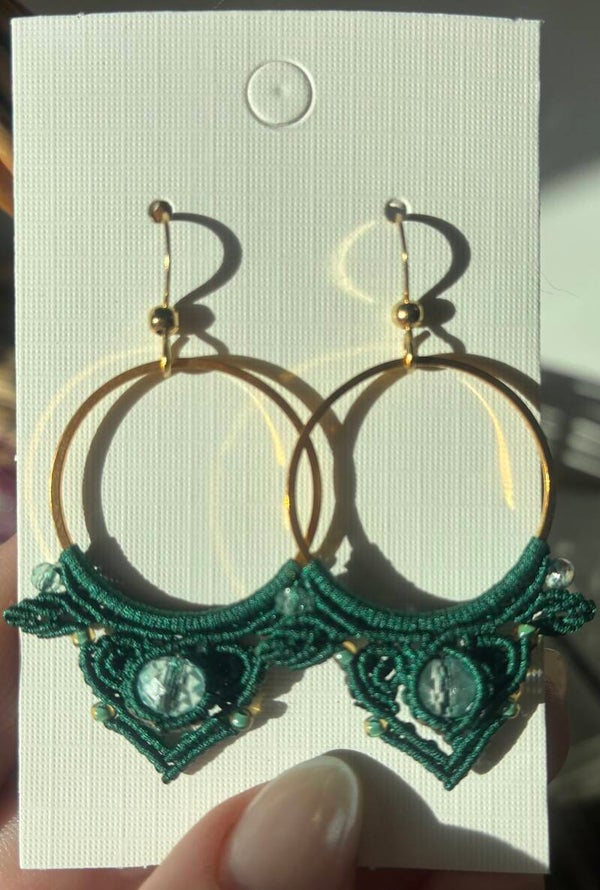 Macramé øreringe
