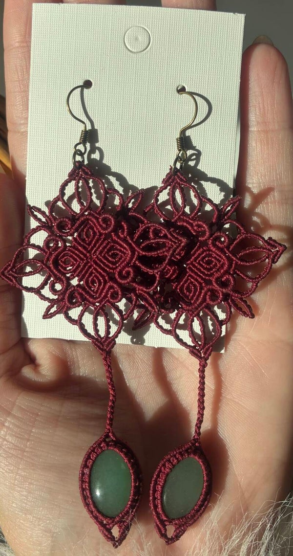 Macramé øreringe
