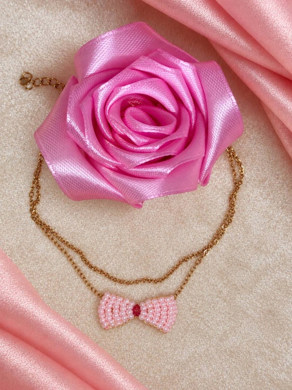Pink Bow Armbånd