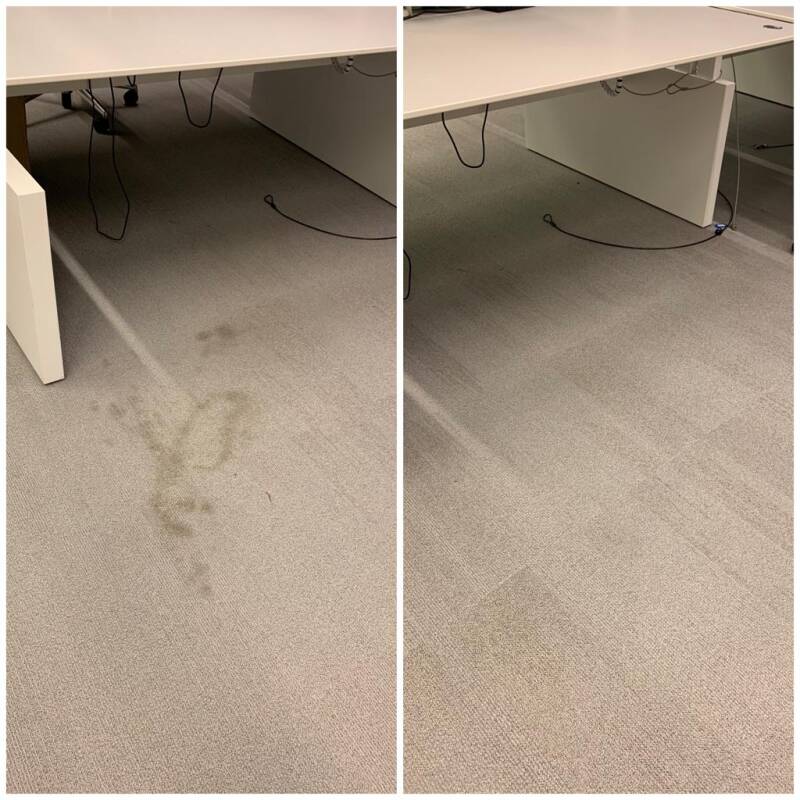 Tapijtreiniging en vlekverwijdering kantoor