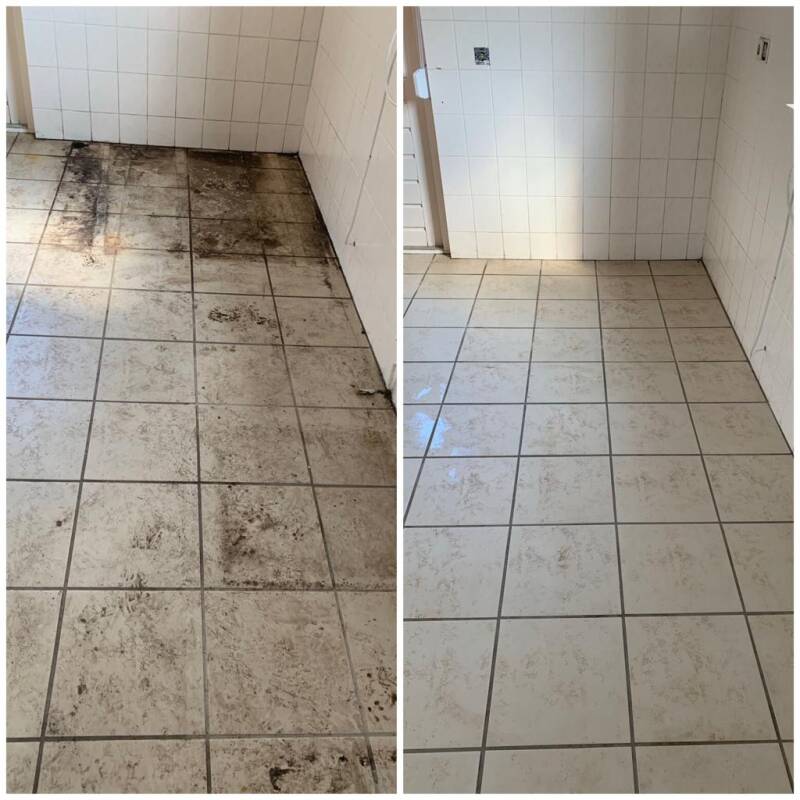 Reiniging tegelvloer