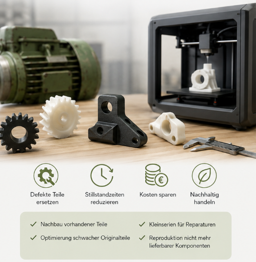 3D Druck Service für Ersatzteile einfach online nachfertigen lassen - Lux3D