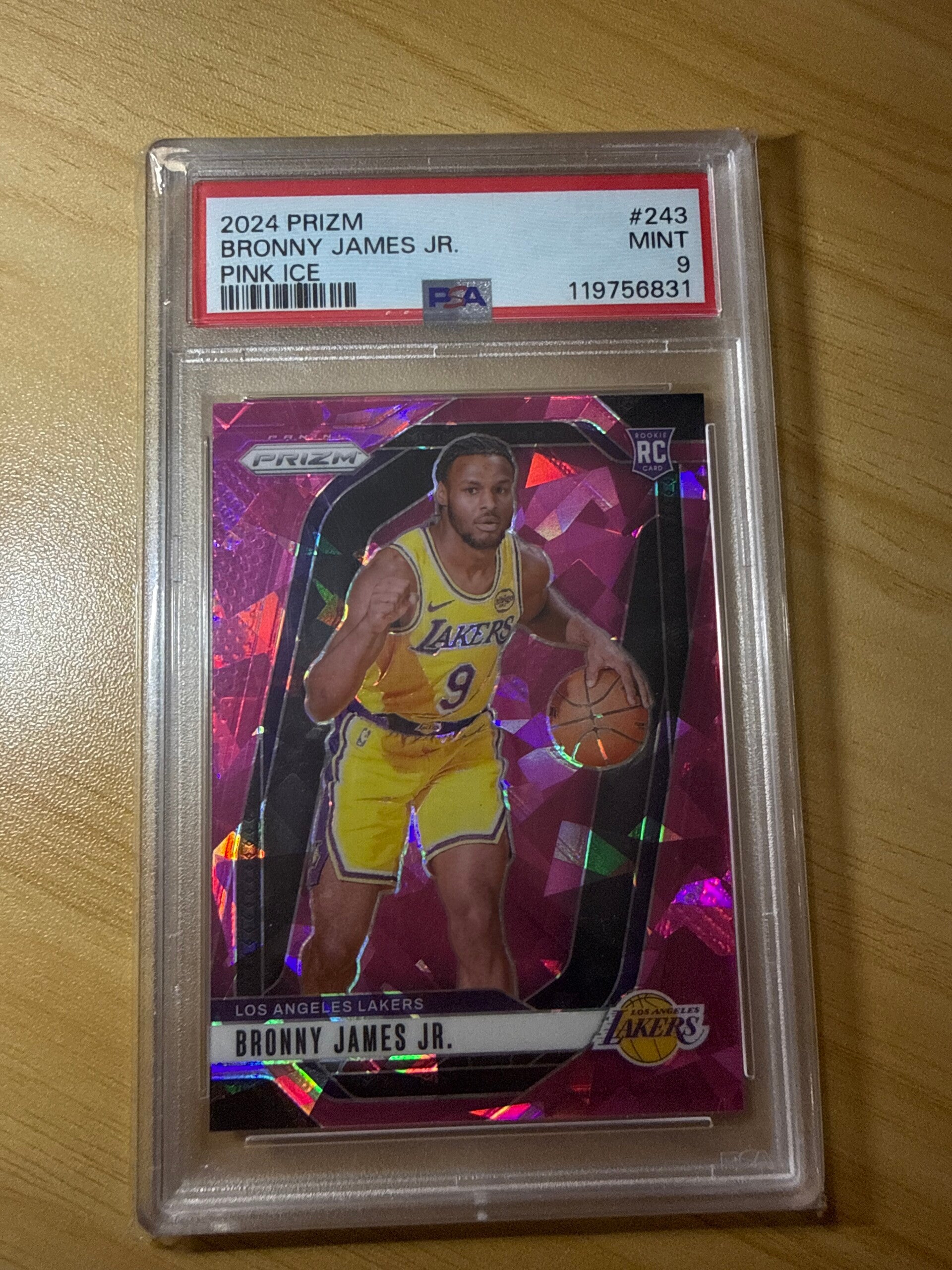 2024 Pink Ice Bronny James Jr PSA 9