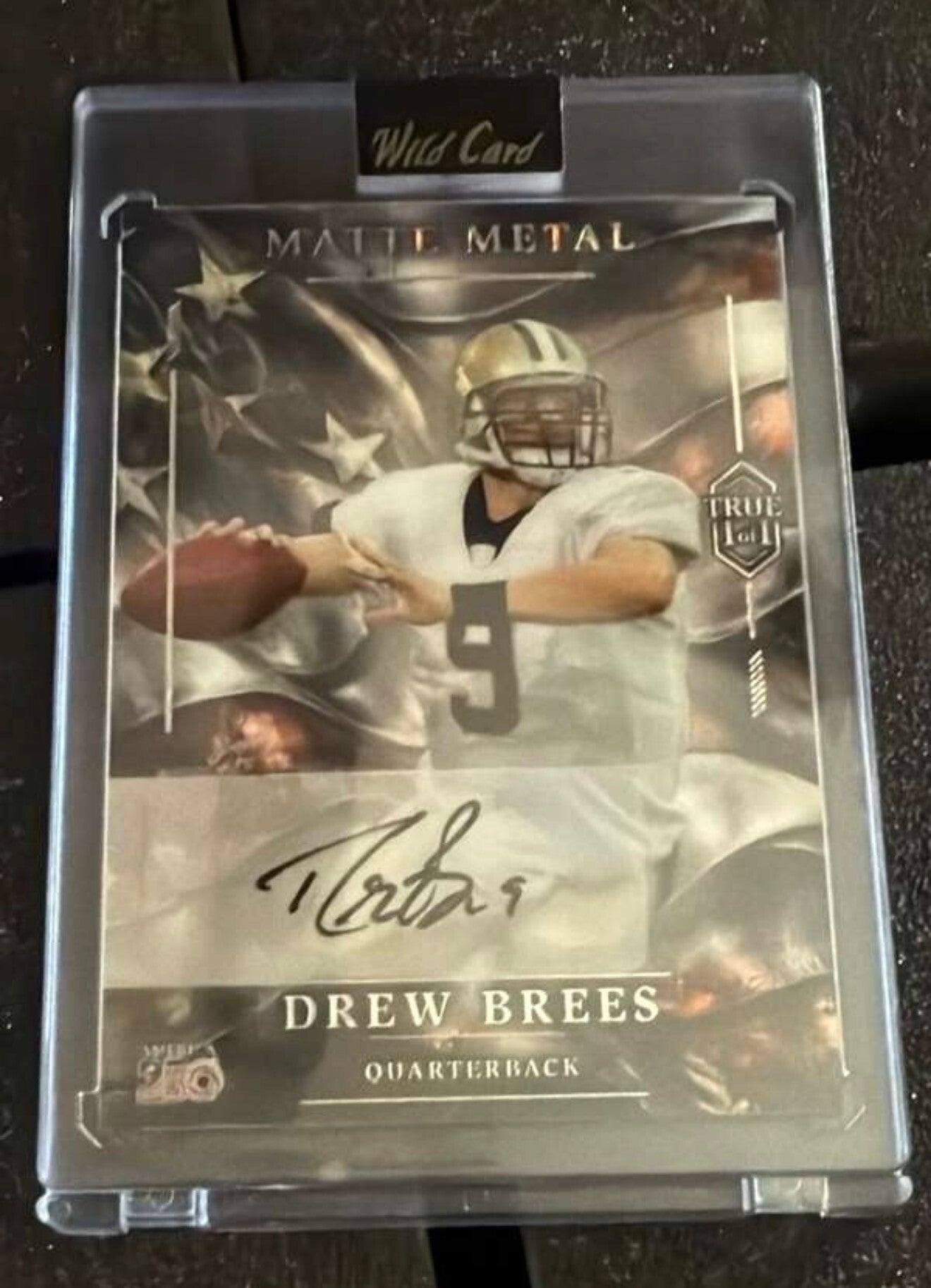 Matte metal- Drew Brees TRUE 1/1 Auto