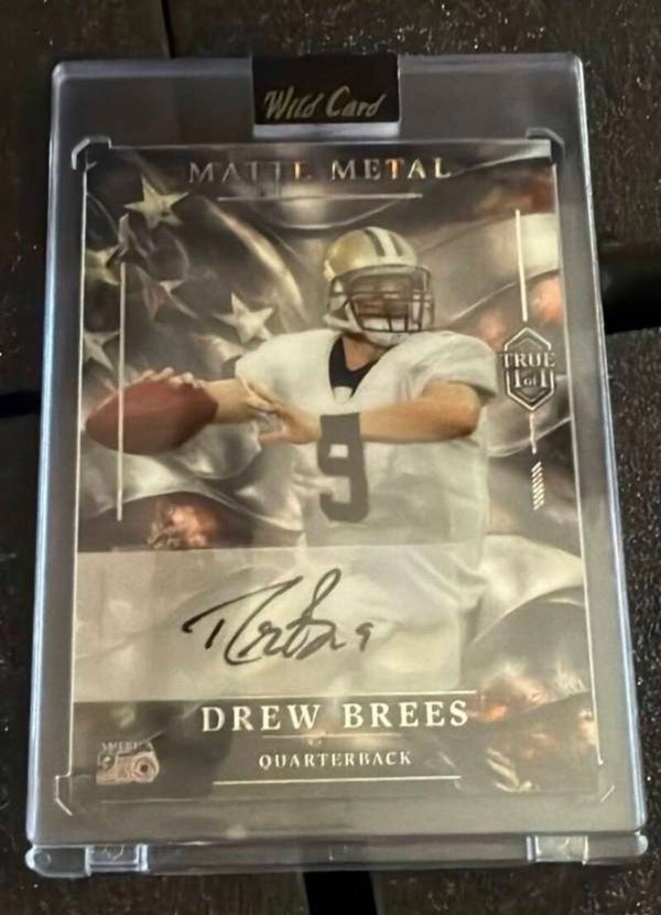 Matte metal- Drew Brees TRUE 1/1 Auto