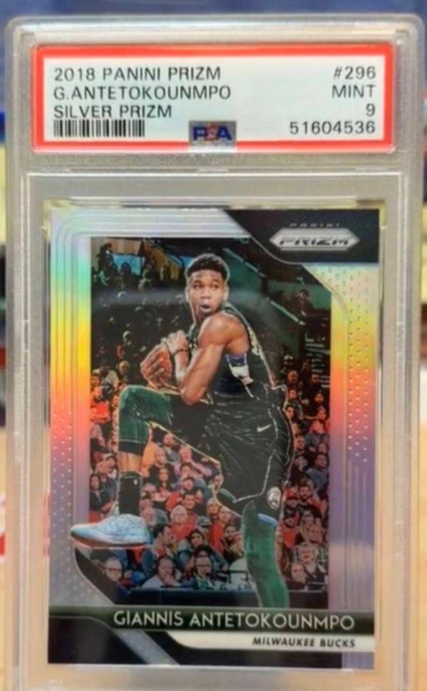 2018 Silver Prizm PSA 9 Giannis A.