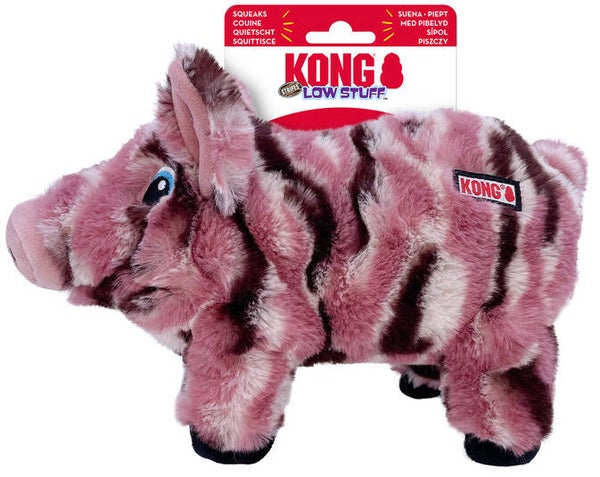 Kong hond low stuff stripes pig medium
