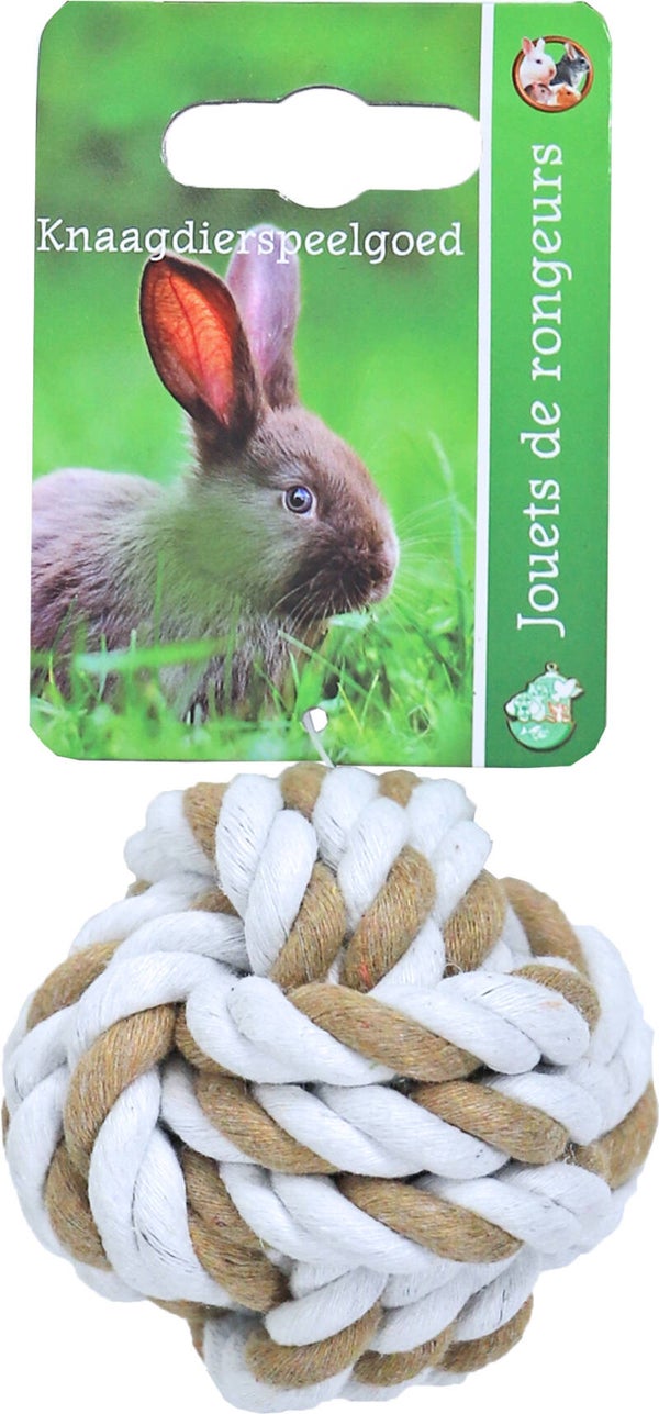 Boon touwbal katoen voor het knaagdier, 5 cm.