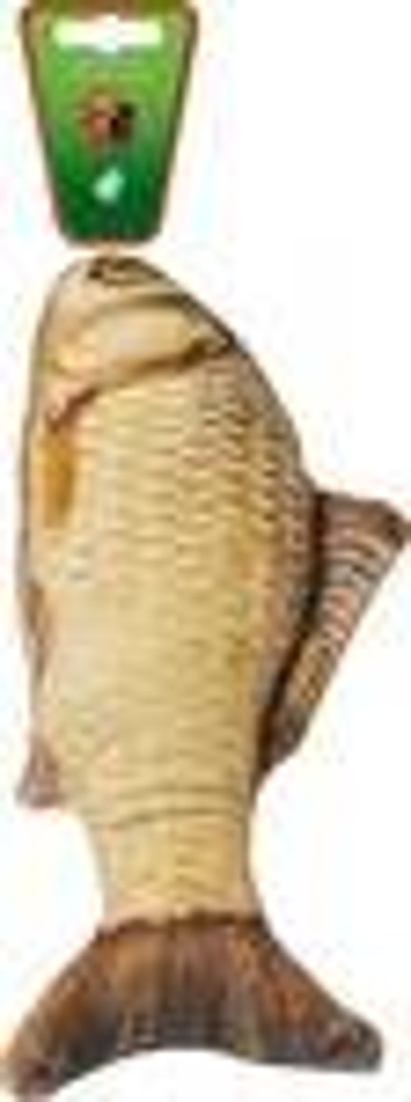 Hondenspeelgoed textiel vis 29 cm, grijs/bruin.