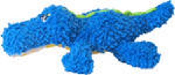 Hondenspeelgoed pluche krokodil blauw, 40 cm.