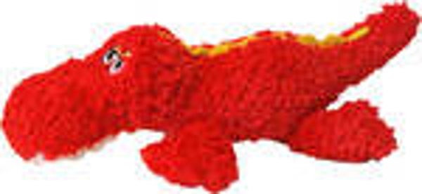 Hondenspeelgoed pluche krokodil rood, 40 cm.