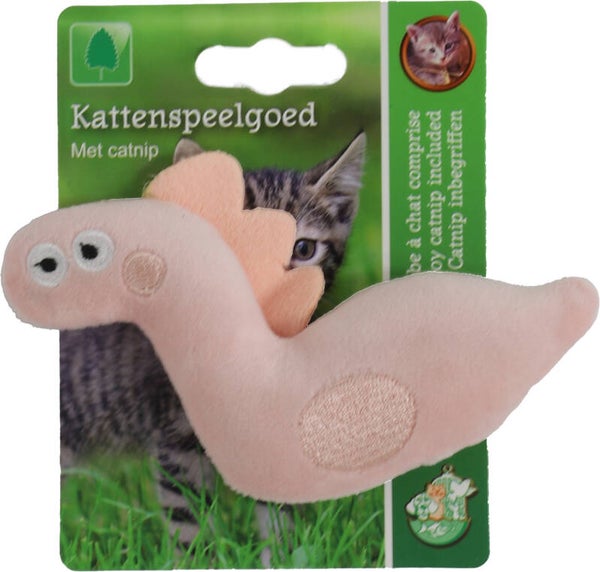 Kat speelgoed draakje met catnip roze 14cm