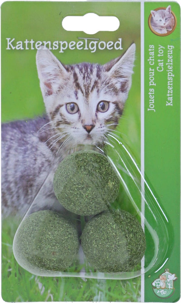 Kattenspeelgoed catnip ballen 3stuks