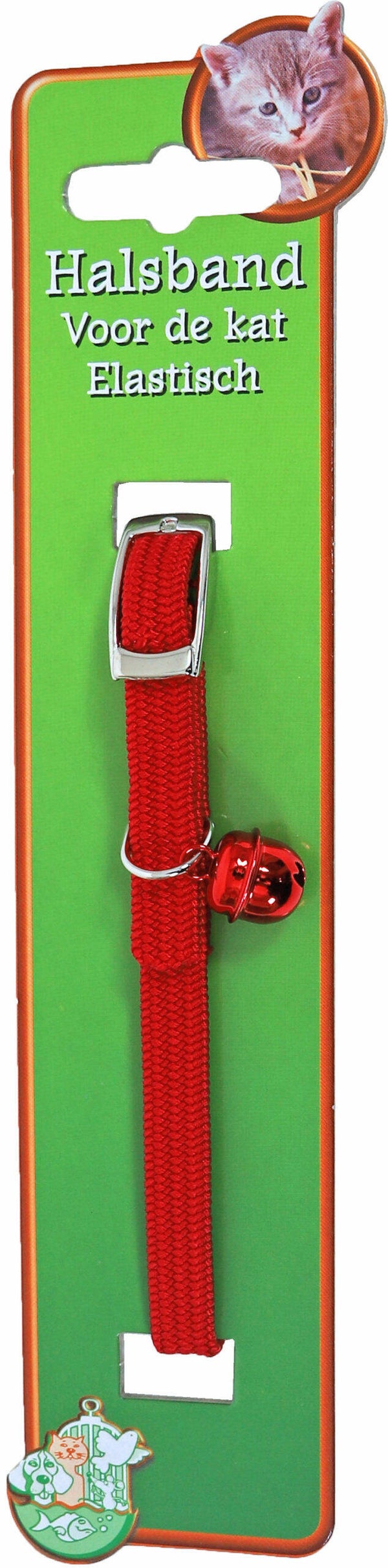 Kattenhalsband elastisch - rood.