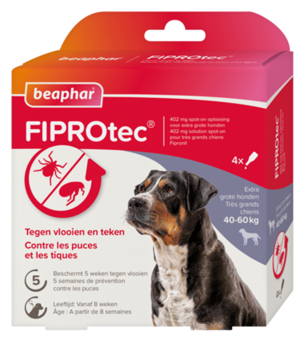 Fiprotec Spot-On hond 40-60kg - 4 pipetten