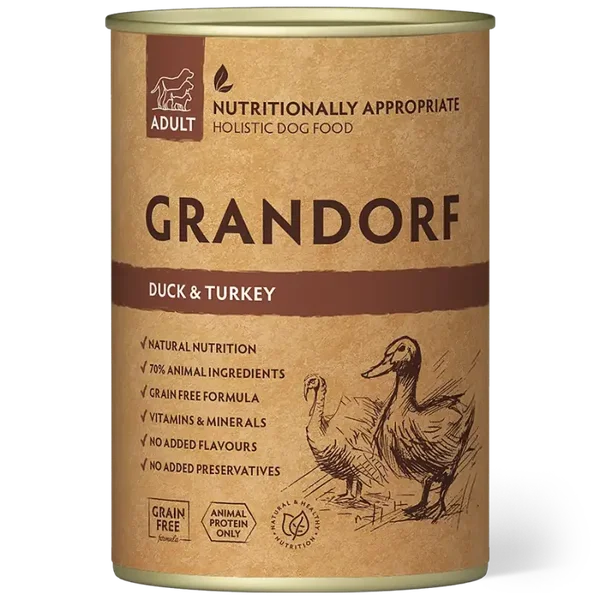 Grandorf Dog Blik Eend & Kalkoen