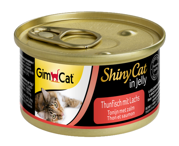 GimCat ShinyCat in jelly tonijn met zalm 24x 70gr.