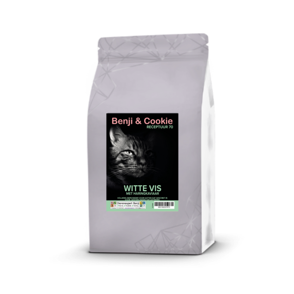 Benji & Cookie Kat Receptuur Witte Vis & Haringkaviaar