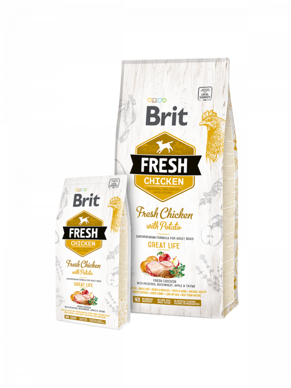 Brit Fresh Dog Adult Kip met aardappel