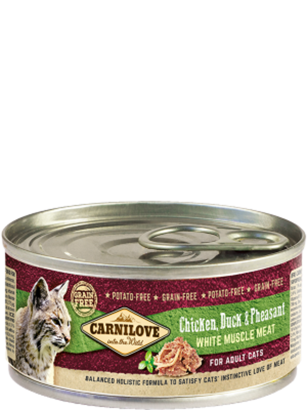 Carnilove blik - Chicken, Duck & Pheasant cat - 100gr.