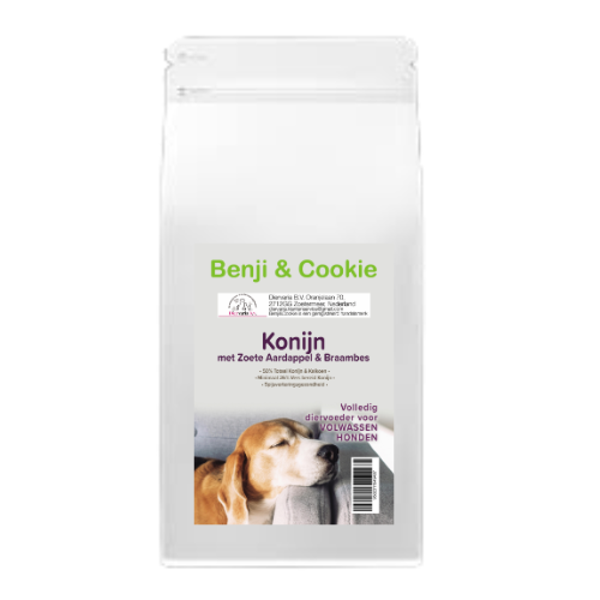 Benji & Cookie Hond Graanvrij Konijn