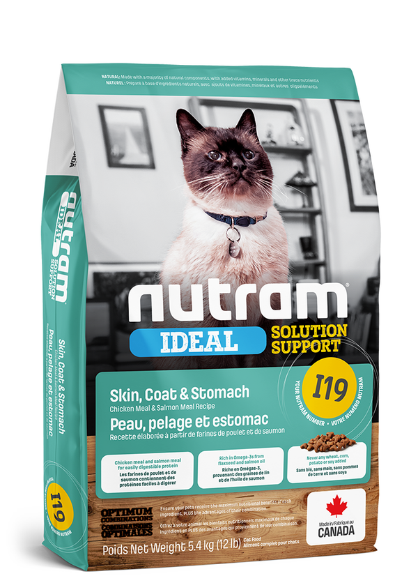 Nutram Kat Adult Sensitive I19 - Kip & Zalm - IDEAL