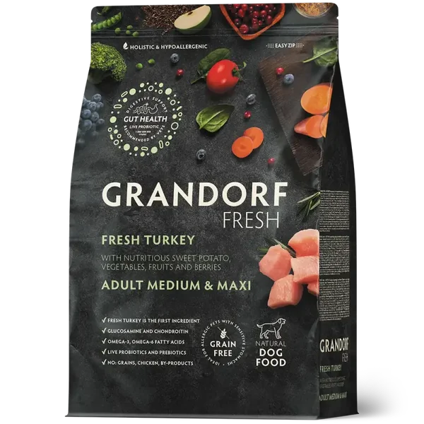 Grandorf Fresh Hond Kalkoen - Med/Max