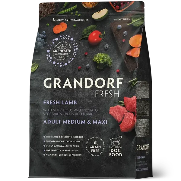 Grandorf Fresh Hond Lam - Med/Max