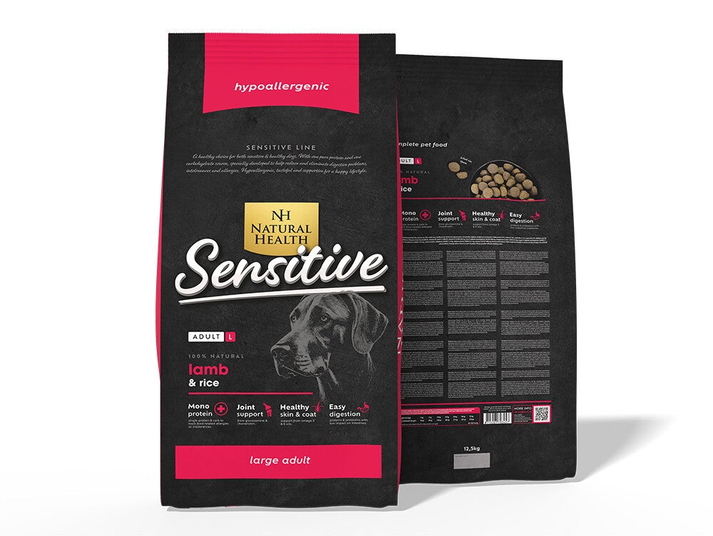 Natural Health Dog Adult Lam & Rijst Large Bites