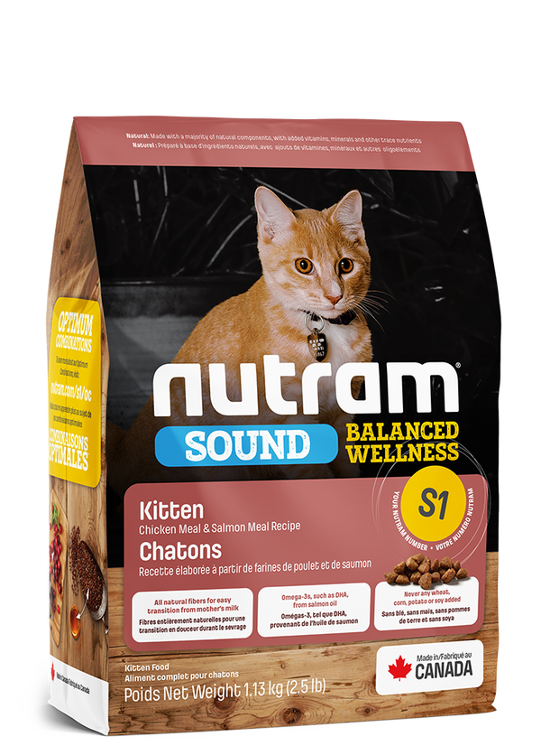 Nutram Kitten S1 1,8 kg - Kip & Zalm - SOUND