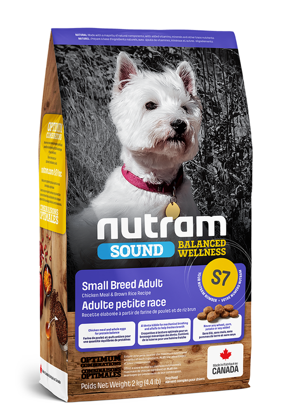Nutram Dog Adult Small Breed S7 - Kip & Bruine Rijst - SOUND