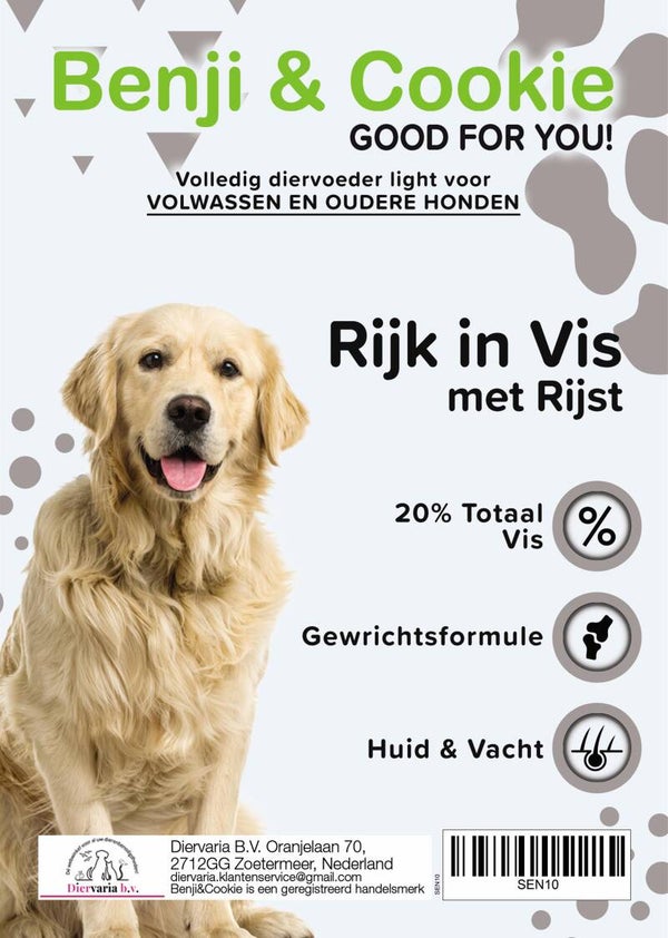 Benji & Cookie GFY Senior Light Vis en Rijst