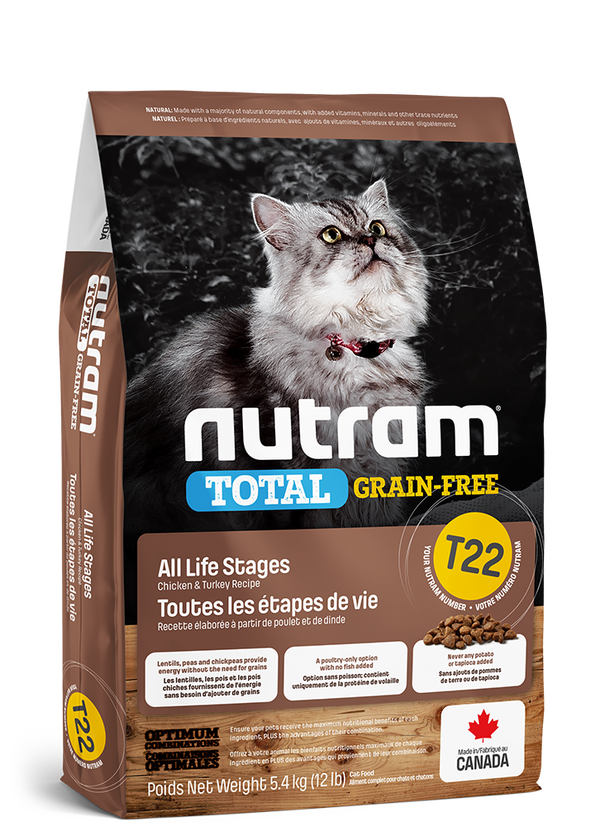 Nutram Kat Adult T22 - Kalkoen & Kip- GRAANVRIJ