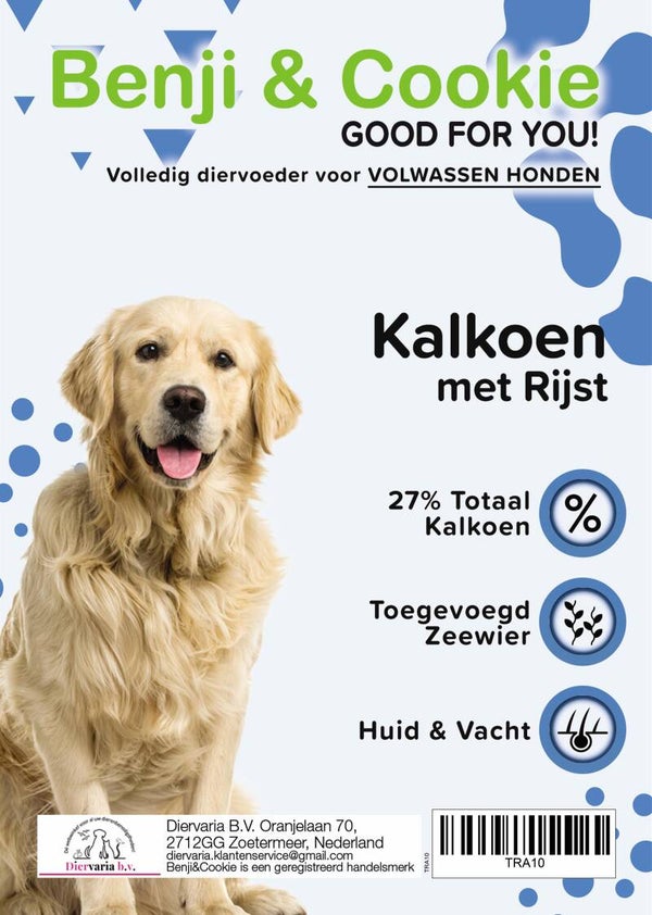 Benji & Cookie GFY Hond Kalkoen en Rijst