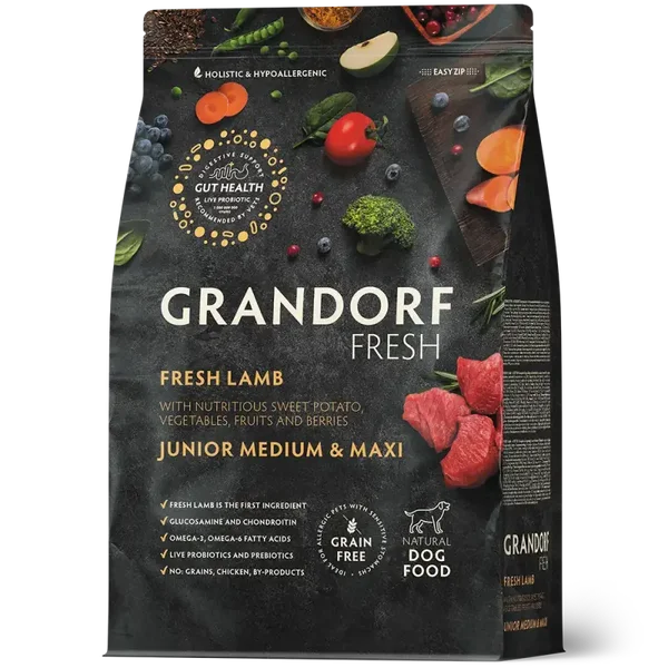 Grandorf Fresh Hond Junior lamsvlees - med/max