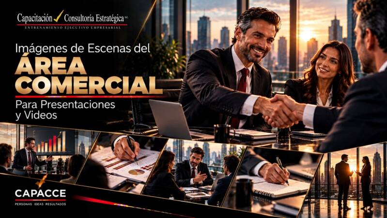 Imágenes empresariales 16:9 del área comercial para presentaciones y videos