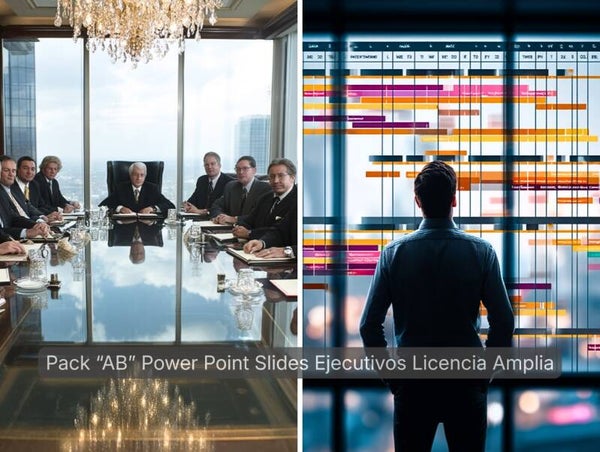 PACK "AB" de 60 Slides Para Power Point Area Ejecutivos Licencia Amplia