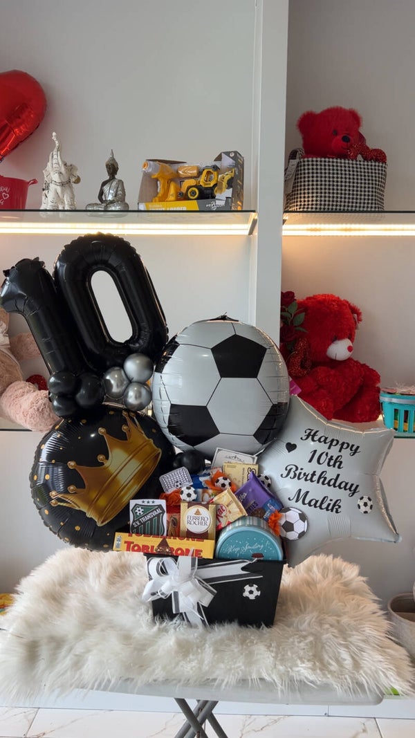 Football candy bouquet