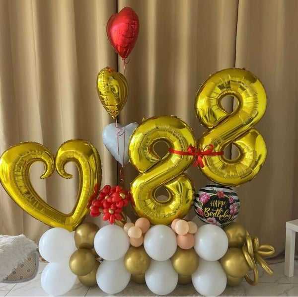 Golden glow balloonbouquet
